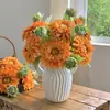 Popular Oso de Peluche Girasol Flor Artificial Decoración Sala de Estar Vestíbulo Flor Adorno de Flor Falsa Ramo Retro de Mano