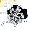 Anillo para el cabello de flores banda de goma de franela accesorios para el cabello vintage exquisito tocado temperamento cuerda para el cabello cuerda de diamantes completa flor joyería para mujeres