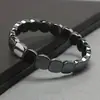 Pulsera de Moda Elástica Cuadrada de Hematita Piedra Negra Gallina de Amazon de Venta Caliente Transfronteriza para Hombres y Mujeres, Venta al por Mayor desde el Fabricante