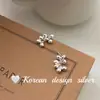 Estilo Blogger Ins Coreano Recomienda Pendientes de Otoño e Invierno Plata de Ley S925 Pendientes Sencillos de Cadena de Uvas con Borla para Mujeres con Sentido de Alta Gama