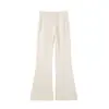 Pantalones Acampanados Grises de Cintura Alta Estilo Americano para Mujer, Nuevo Modelo Otoño 2026, Ligeramente Acampanados, Adelgazantes, Rejuvenecedores, Forrados de Polar, Pantalones Deportivos Casuales