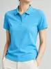 Camisa tipo polo de seda helada personalizada con hombros normales, ropa de trabajo para hombre, camiseta casual de manga corta con cuello para mujer, simple y versátil, fábrica