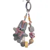 Cadena Original Hecha en Casa para Teléfono Móvil Conejito Gris Tejido de Lana Muñeca Linda Colgante de Cámara Llavero para Mochila