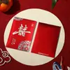 Envelope de Presente de Casamento para Troca de Nome, Presente de Retorno de Casamento de Mil Yuan, Pequeno Envelope Vermelho com o Caractere "Felicidade Dupla" para Bloquear a Porta, Mini Pacote Vermelho Criativo
