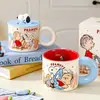 Taza Cerámica Grande con Licencia Oficial de la Serie Snoopy, Taza de Leche de Alto Valor Estético, Taza, Taza de Regalo