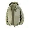 81826588 Chaqueta polar unisex en gris roca, azul brumoso, negro oscuro y verde guisante para invierno y primavera