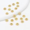 Separador de Copo de Nieve Chapado en Cobre Oro Real de 18K Collar Pulsera con Cuentas Tori Accesorios de Joyería DIY D74
