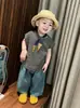 Trajes Estilo Coreano para Niños y Niñas, Verano 2026 Nuevos Sudaderas Rayadas Elegantes Casuales Versátiles, Ropa de Bebé de Moda