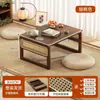 Mesa de Centro, Mesa de Sala de Té, Mesa Baja de Ratán Tatami para Dormitorio Hogareño, Balcón, Estudio, Mesa Plegable para Ventana de Bahía