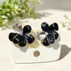 Novos Brincos Flor de Zircônia Esmaltada Românticos, Temperamento Fresco e Doce, Brincos da Moda, Brincos de Luxo Leve e de Alta Qualidade para Mulheres