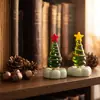 Árbol de Navidad Sólido Vidriado Zibo Artesanía de Vidrio Giratoria Coche y Escritorio Regalo Creativo Adorno Venta al por Mayor