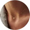 Amazon Transfronterizo Versátil Collar de 26 Letras Oro Colgante Pequeño Collar Personalizado Viajero Fiesta Regalo para Damas