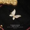 Tiktok popular super bonito clipe de orelha de borboleta sem orelhas furadas pode usar micro zircão embutido alta cor retendo borboleta elegante brincos de luxo leve