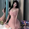 Nueva lencería sexy malla sexy transparente pura quieres ver a través tentación correa linda camisón femenino 8066