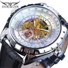 Reloj Mecánico para Hombre Jaragar Reloj de Moda para Hombre Casual Esqueleto para Hombre Retro Reloj Mecánico Totalmente Automático
