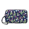 Bolso de Mano para Mujer Lienzo Artístico Billetera Larga de Tres Capas Bolso de Mano para Mujer Gran Capacidad Portallaves Monedero Casual Bolso para Teléfono Móvil