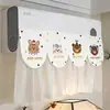 Cortina Deflectora de Viento para Aire Acondicionado de Dibujos Animados, Anti-Golpe Directo, Montaje en Pared, Anti-Viento Directo, Cortina de Viento Suave para Uso Postparto, Cubierta Cortina Universal a Prueba de Polvo