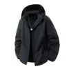 Nova jaqueta masculina de inverno com capuz, quente, de algodão, casaco de trabalho impermeável espesso, agasalho casual moderno e quente