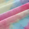 Tecido de Pelo de Coelho Estampado Tie-Dye em 36 Cores, Tecido Jacquard para Bonecas, Brinquedos, Artesanato, Roupas, Bolsas e Materiais de Pelúcia