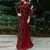 2019 AliExpress wish Amazon eBay Europa e Estados Unidos transfronteiriço outono e inverno novo vestido estampado de porcelana azul e branca
