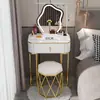 Tocador minimalista, tocador nórdico de lujo ligero, tocador de tamaño pequeño, tocador mini moderno para dormitorio nuevo