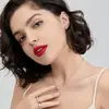 Collar Transfronterizo Estilo Ins Lujo Ligero de Moda con Moissanita para Mujer, Cadena para Clavícula con Colgante de Moissanita de Nicho de Diseño de Alta Gama