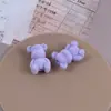 Outono e Inverno Desenho Animado Flocado Urso Estéreo DIY Artesanal Material de Miçangas Corrente para Celular Acessórios de Cabelo Chaveiro Acessórios de Joia