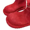 Botas de Moda Vermelhas Cabeça Grande Confortáveis com Solado Grosso Bota Dupla 2026 Nova Moda Retrô Versátil Botas de Cano Curto Mais Vendidas no Verão