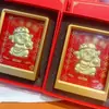Hoja de Oro 999 Inmediatamente Rico Adorno con Contenido de Oro Evento de Negocios Conductor de Tráfico Regalo Dorado Regalo de Vacaciones