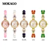 El Brazalete de Reloj para Mujer Más Vendido de Mokago, Estilo de Lujo Ligero con Nácar, Alto Valor Estético, Esfera Redonda Pequeña, Reloj de Cuarzo Compacto