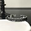 Diseño Nicho Personalidad Oscura Pulsera Brazalete de la Suerte Esmalte Vintage ins Estilo Frío Brazalete Abierto