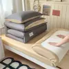 Conjunto de quatro peças em algodão com desenho animado, capa de edredom em sarja de algodão puro, lençol de cama, conjunto de três peças para dormitório estudantil, roupa de cama estampada