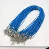 Collar de Cuerda Encerada Coreana de 1.5mm y 45cm Cadena de Extensión con Cierre de Langosta Cuerda Accesorios Hechos a Mano para DIY Venta Caliente Transfronteriza