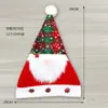 Venta al por mayor transfronteriza en stock sombrero de Santa Claus de cuadros de terciopelo dorado para barba decoración de Navidad sombrero de Navidad de felpa