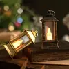 Decoração de Natal Transfronteiriça Presentes Pequena Lâmpada de Vento Lâmpada de Vela Luz Noturna Eletrônica Presente de Natal Enfeites de Mesa para Casa