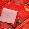 Batik Wannianhong Batik Papel Xuan Parejas de Siete Caracteres Medio Maduras Medio Cocidas en Blanco Caligrafía Escrita a Mano Parejas del Festival de Primavera Papel Carácter Fu Venta al por Mayor