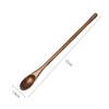 Estilo japonês e coreano linha de ligação cozinhar colher de pau pequena 23cm longo cabo colher de mistura colher de mel criativa atacado nanmu colher de café