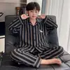 Pijama Infantil Puro Algodón Estilo Primavera y Otoño Ropa de Casa 100% Algodón para Niños Mangas Largas Pantalones Largos Conjunto Casual para Niños Medianos y Grandes Niño