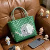 Produto Popular do Xiaohongshu: Cesta Tecida Artesanal de Chiang Mai, Tailândia, Bolsa de Mão Feminina, Bolsa de Palha Casual para Férias na Praia