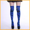 Calcetines de rodilla de Halloween para chicas JK Cos Festival de Fantasmas Calcetines Divertidos Estampados Fantasma Colorido Murciélago Calcetines de Stock