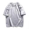 Playera pesada de algodón de 230 g de manga corta para jóvenes, color sólido, cuello redondo, casual, holgada, de media manga, fabricante en stock