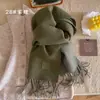 Bufanda nueva de mezcla de lana, bufanda de color liso para mujer para invierno, bufanda tejida cálida de longitud media, calentador de cuello, venta al por mayor para ventas transfronterizas