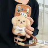 Funda de Teléfono Móvil de Peluche de Cachorro de Dibujos Animados Linda Manzana 17Promax iPhone16 Bolso 15 Anticaída 14 Creativa 13