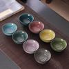 Taza maestra de flor de hielo, pequeña taza de té de hierro negro, taza individual, juego de té personal, taza de cerámica, taza de grieta de hielo, tazas de té de kung fu