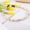 Xintian Horquilla Infantil a Cuadros Linda Verano Pequeña Floral Tela Aro para el Cabello para Mujer Suministro de Joyería Rosa Transfronterizo