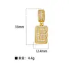 Xi Yin Transfronterizo Europa y América ins Moda Personalidad Hip Hop Colgante Perforado Cobre Microincrustado Circonita Colgante de Cobre de 26 Letras