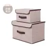 Caja de Almacenamiento de Tela para Interiores Caja Plegable para Guardar Ropa Caja de Almacenamiento a Prueba de Polvo con Tapa Cesta de Almacenamiento Caja Organizadora para Armario