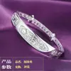 Pulseira de prata 999 pulseira de prata feminina prata pura estilo étnico presente para namorada para mãe aniversário presente para o Dia da Mulher
