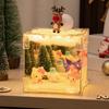 Regalo de Navidad Hecho a Mano DIY Luz Nocturna Cubo de Rubik Animal de Dibujos Animados Fiesta Halloween Luz Nocturna Espejo Cubo de Rubik