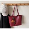 Bolso Grande de Textura Avanzada Retro Transfronterizo para Mujer 2024 Nuevo de Temporada Bolso de Hombro para el Trabajo Bolso Tote para Estudiante Universitario